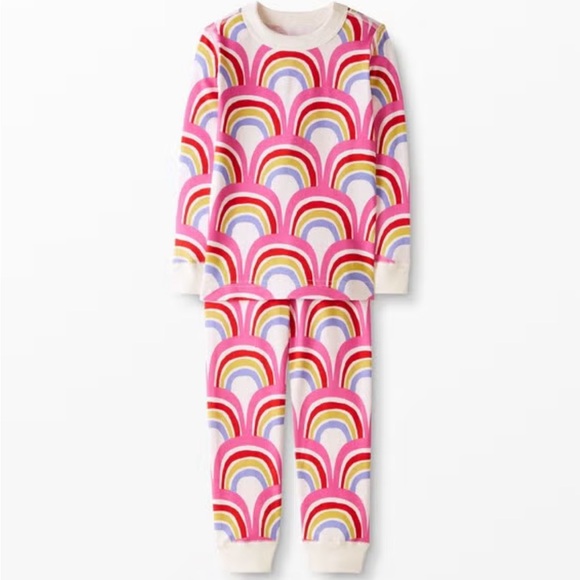 Hanna Andersson Other - GUC Hanna Andersson Pink and Yellow Rainbow Kids Pajama Set